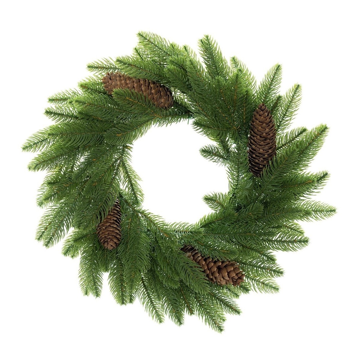 Modern adventi koszorúk ajtóra zöld színben.