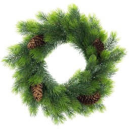 Zöld karácsonyi adventi koszorú