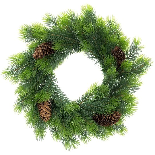 Zöld karácsonyi adventi koszorú