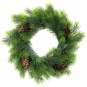 Zöld karácsonyi adventi koszorú