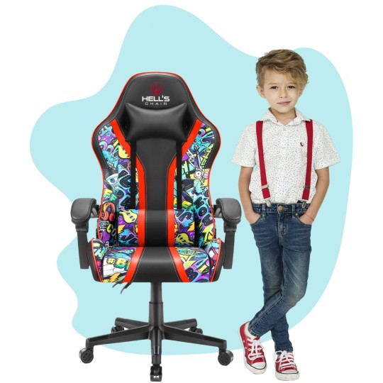 Minőségi gyermek gamer szék grafit motívummal