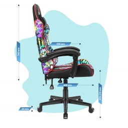 Minőségi gyermek gamer szék grafit motívummal