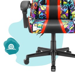 Minőségi gyermek gamer szék grafit motívummal