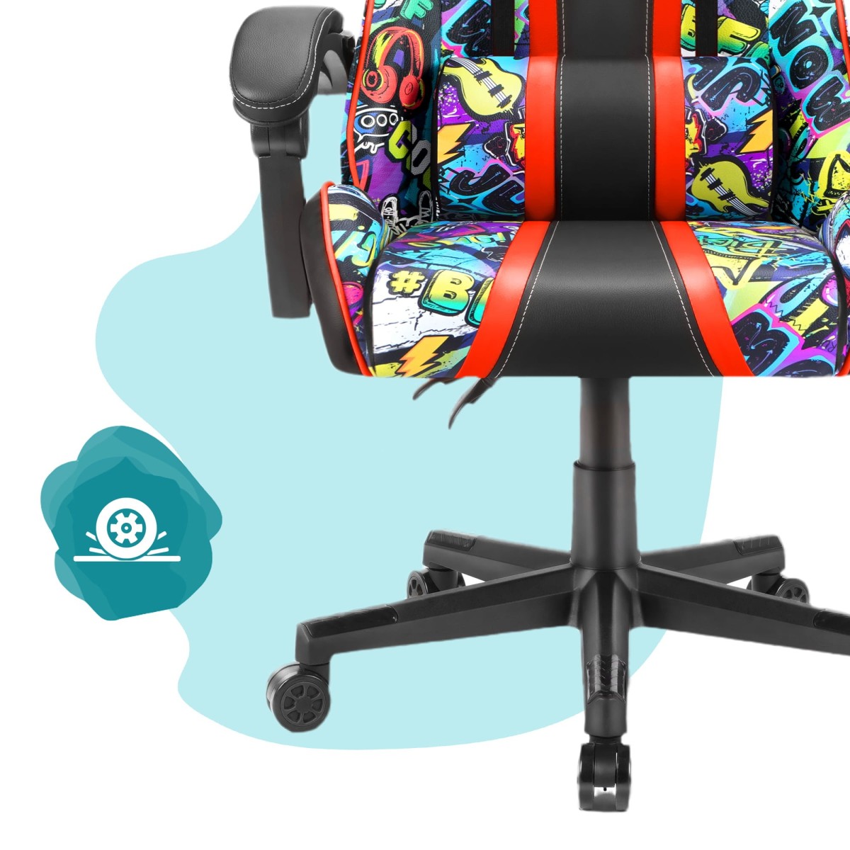 Minőségi gyermek gamer szék grafit motívummal