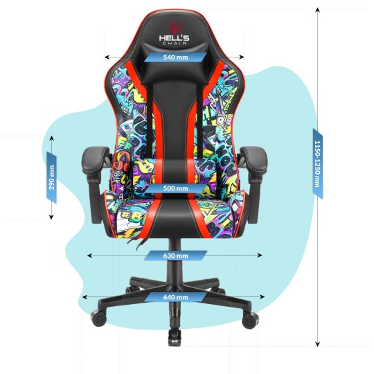 Minőségi gyermek gamer szék grafit motívummal