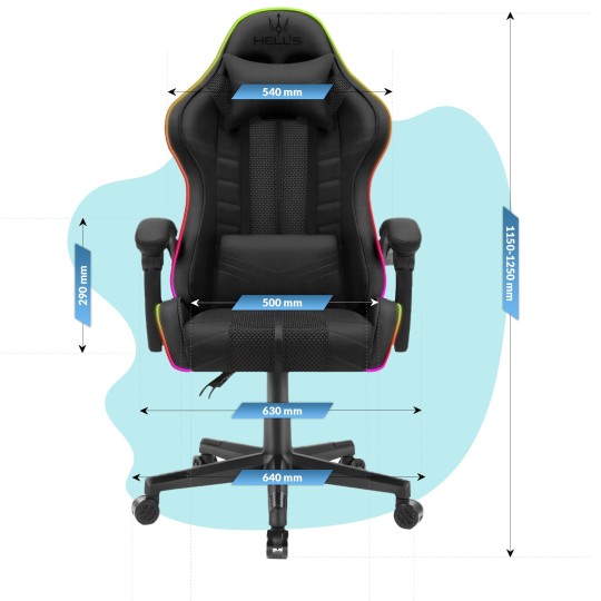 Gyerek gamer szék LED háttérvilágítással