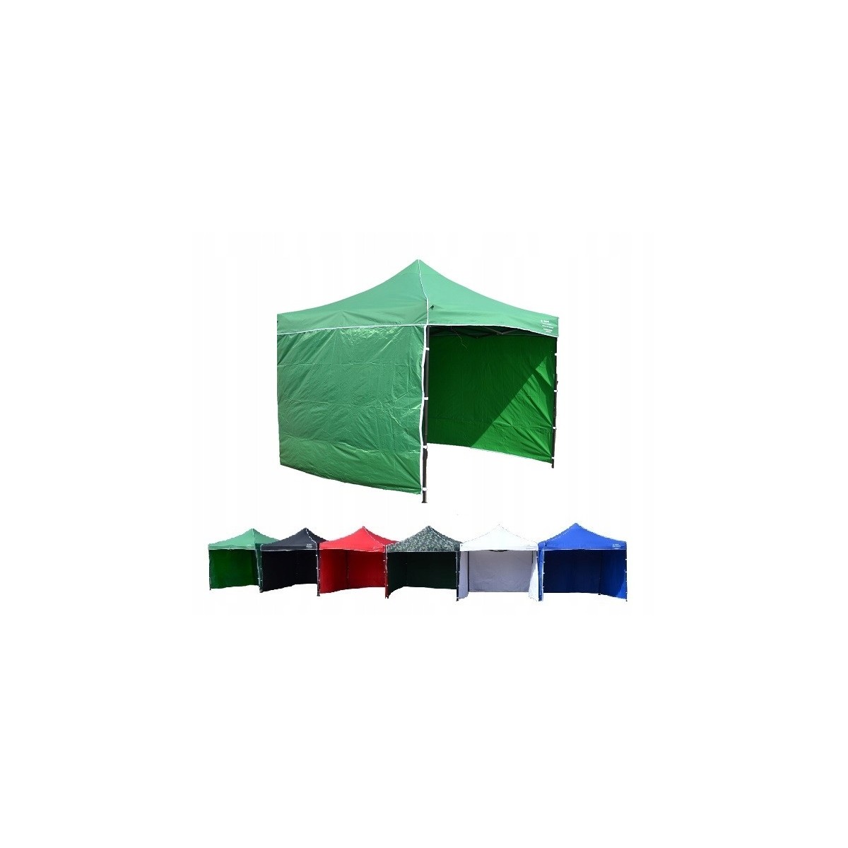 Zöld, 3x3 méretű összecsukható pavilon, 26 kg