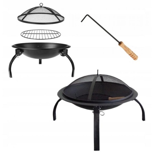 Minőségi kerti grill fekete színben
