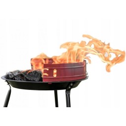 Piros kerti kör alakú faszénes grill 41x33,5x46,5 cm
