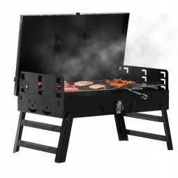 Hordozható túragrill tartozékokkal 44x23x48 cm