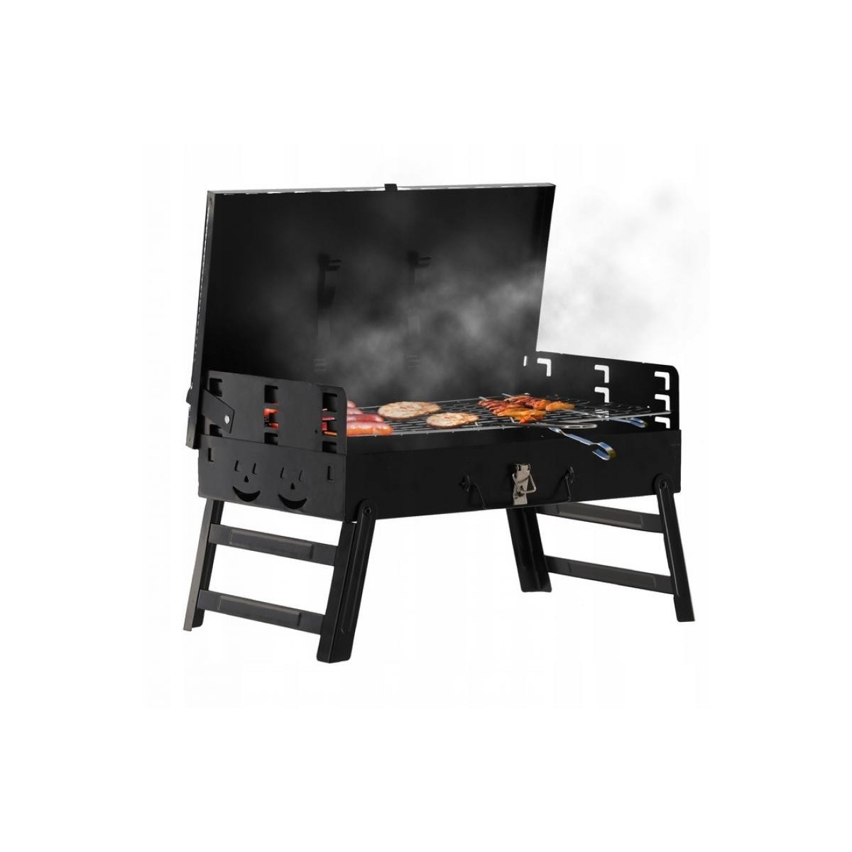 Hordozható túragrill tartozékokkal 44x23x48 cm
