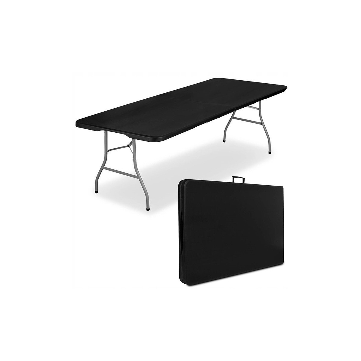 Cateringpult fekete színben 240 240 x 75 x 75 cm