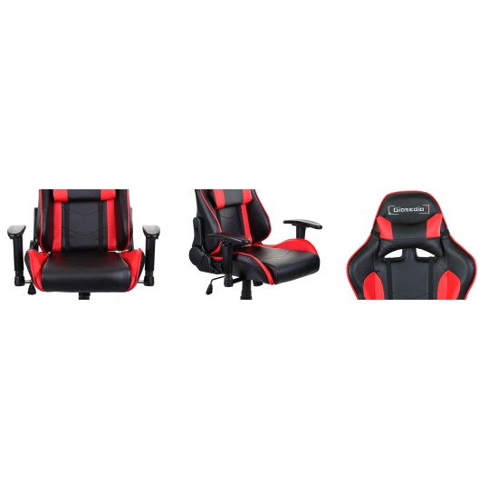 Márkás gamer szék piros színben
