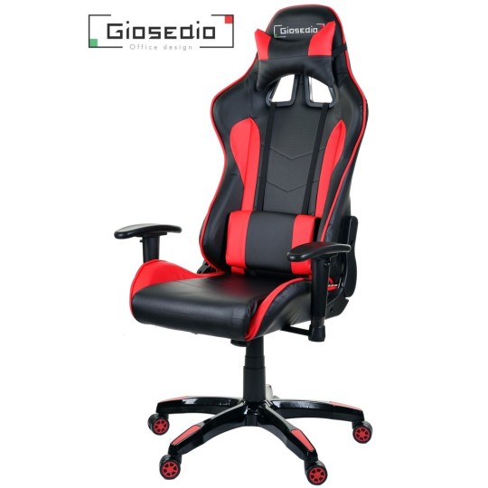 Márkás gamer szék piros színben