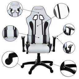 Állítható gamer szék kék színben