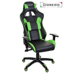 Zöld színű, állítható háttámlájú gamer székek