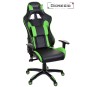 Zöld színű, állítható háttámlájú gamer székek