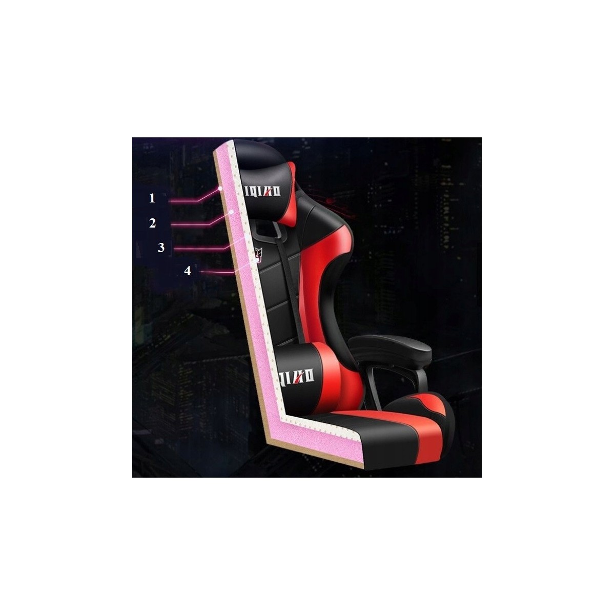 Lányoknak szánt gamer szék rózsaszínben.