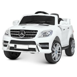 Fehér elektromos gyerekautó Mercedes-Benz ML350